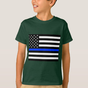 Polizeiflagge der Thin Blue Line T-Shirt