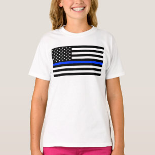 Polizeiflagge der Thin Blue Line T-Shirt