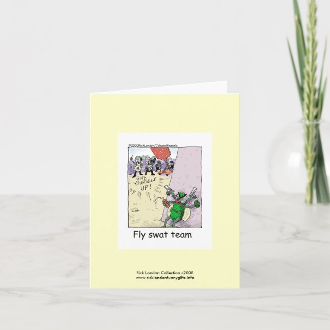 Polizeifliegerteam Cartoon auf Grußkarte Karte (Vorderseite)