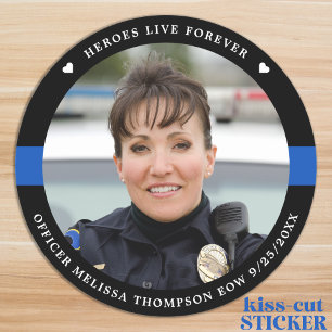 Polizeigefallener Referent Kundenwagen Foto Aufkleber