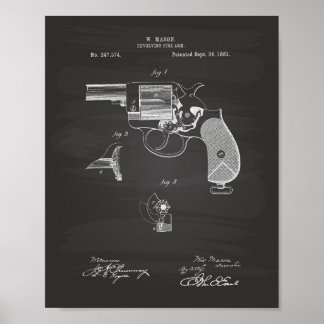 Polizeigun 1881 Patentkunst - Chalkboard Poster