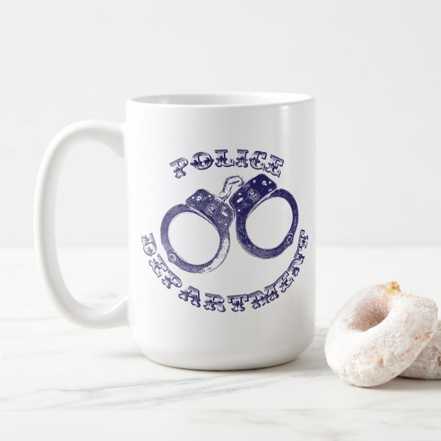 Polizeihandschellen Kaffeetasse (Mit Donut)