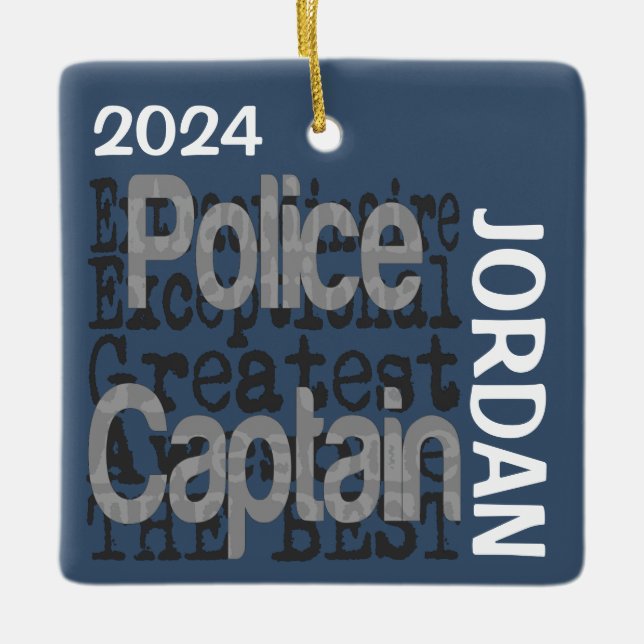 Polizeihauptmann Extraordinaire CUSTOM Keramikornament (Vorderseite)