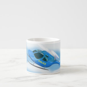 Polizeihubschrauber Espressotasse