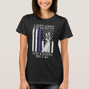 Polizeihund Deutscher Schäferhund Patriotisch Us A T-Shirt