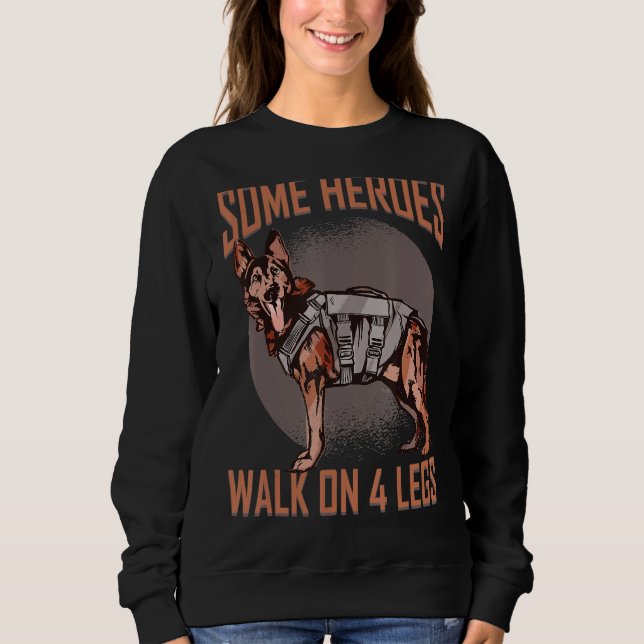 Polizeihund K9 Offizier Canine Handler Deutscher S Sweatshirt (Vorderseite)