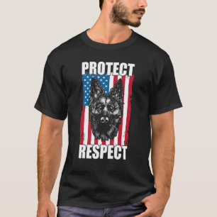 Polizeihund K 9 Deutscher Schäferhund Rechtsdurchs T-Shirt