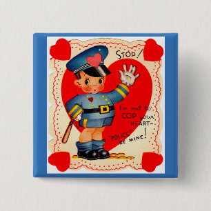 Polizeijunge Valentin der 1930er Jahre Button