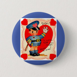 Polizeijunge Valentin der 1930er Jahre Button