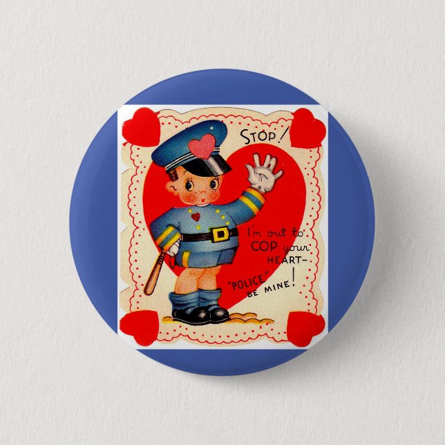 Polizeijunge Valentin der 1930er Jahre Button (Vorderseite)