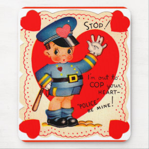 Polizeijunge Valentine der 30er Jahre Mousepad