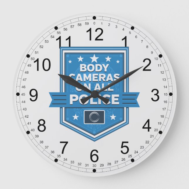 Polizeikamera Große Wanduhr (Vorderseite)