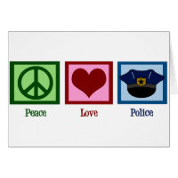 Polizeikarte für die Liebe Frieden