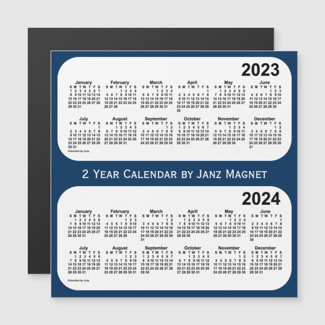 Polizeikasten Blue 2 Year Calendar by Janz 2023-20 Magnetkarte (Vorne/Hinten)