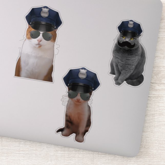 Polizeikatze Aufkleber (Detail)