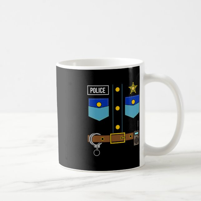 Polizeikleidung Cool leicht Halloween-Polizeirevie Kaffeetasse (Rechts)