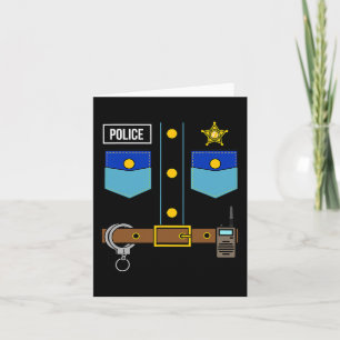 Polizeikleidung Cool leicht Halloween-Polizeirevie Karte