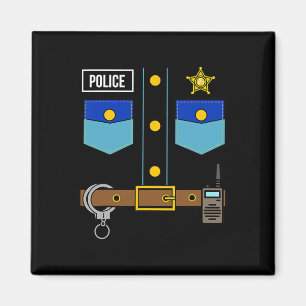 Polizeikleidung Cool leicht Halloween-Polizeirevie Magnet