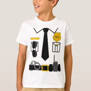 Polizeikleidung für Erwachsene Halloween-Polizeibe T-Shirt