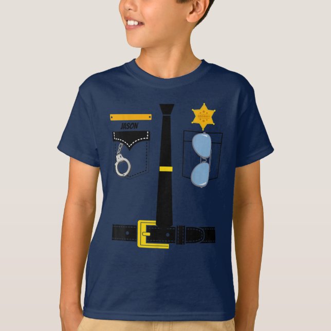  Polizeikleidung Halloween Kids  T-Shirt (Vorderseite)