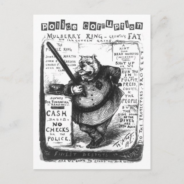 Polizeikorruption - Schützen die Schützer? Postkarte (Vorderseite)