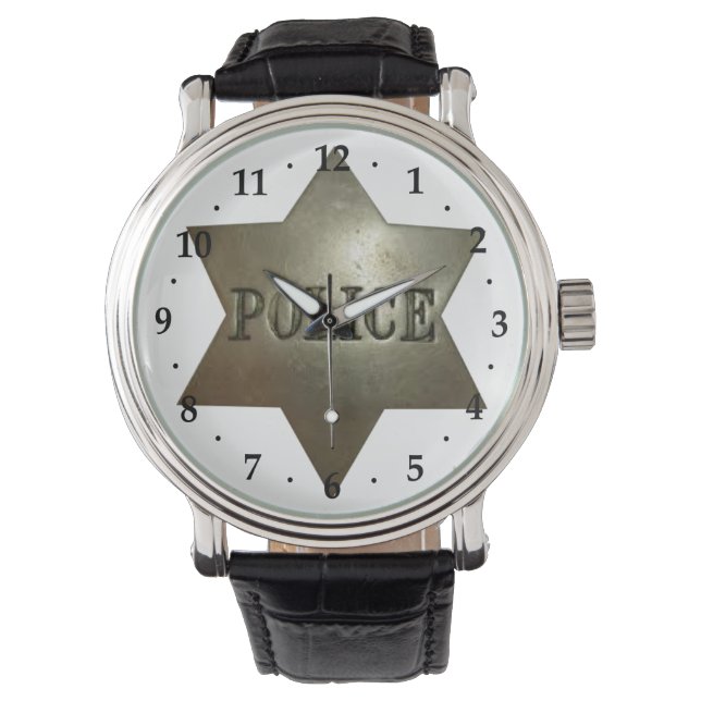 Polizeiliche Abzeichen Art Watch Armbanduhr (Vorderseite)