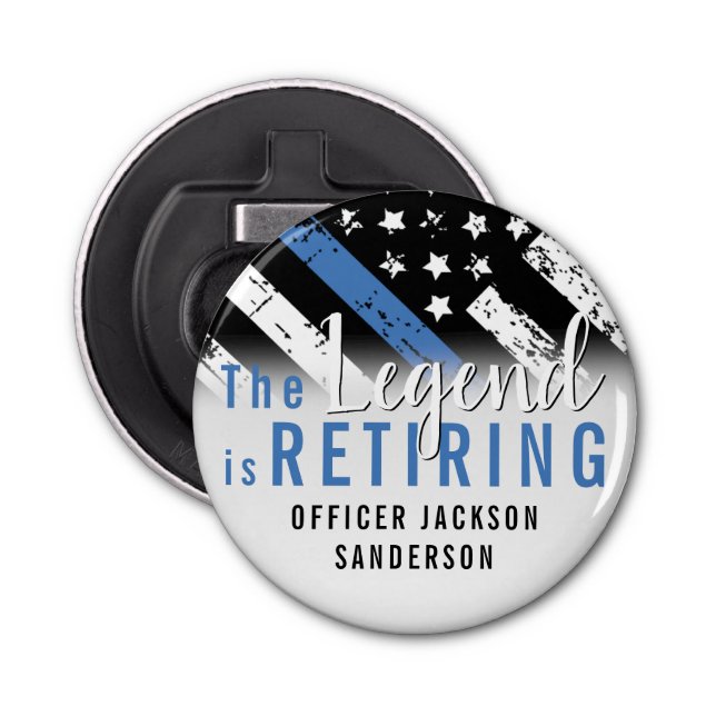 Polizeiliche Altersversorgung - Blaue Linie - Durc Flaschenöffner (Vorderseite)