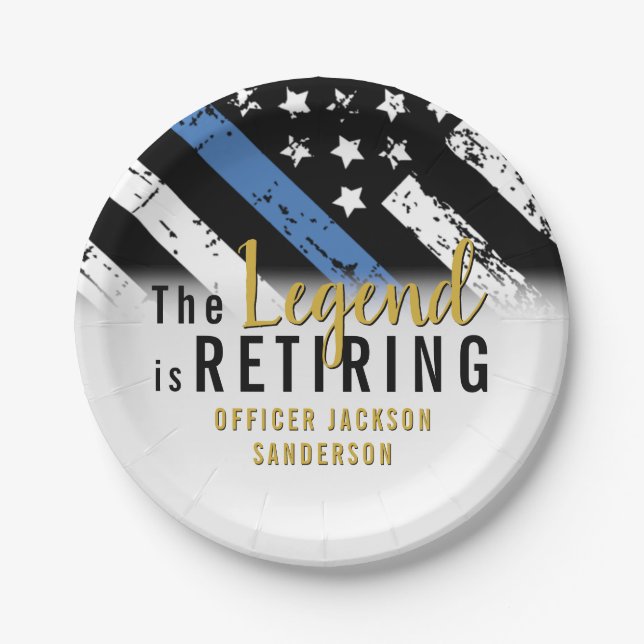 Polizeiliche Altersversorgung - Blaue Linie - Durc Pappteller (Vorderseite)