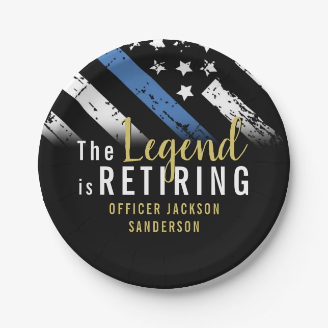 Polizeiliche Altersversorgung - Blaue Linie - Durc Pappteller (Vorderseite)