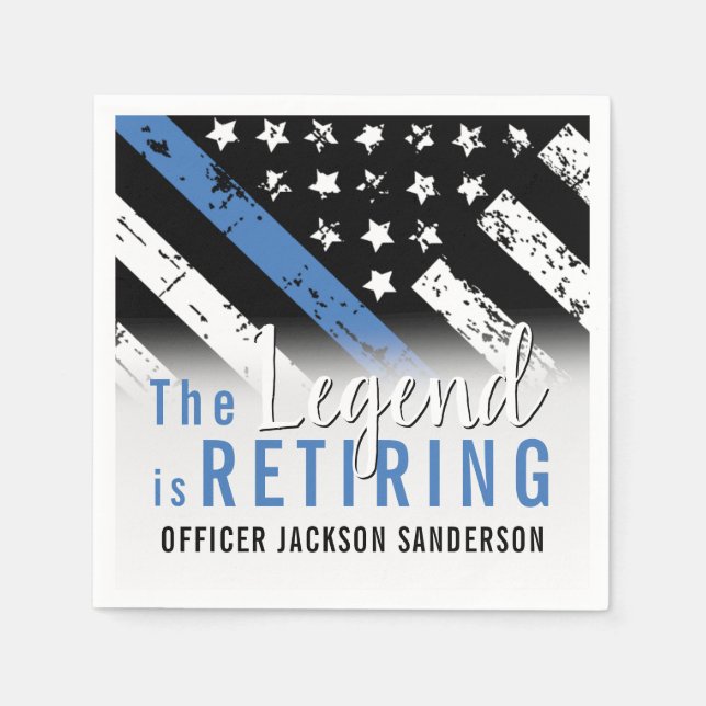 Polizeiliche Altersversorgung - Blaue Linie - Durc Serviette (Vorderseite)