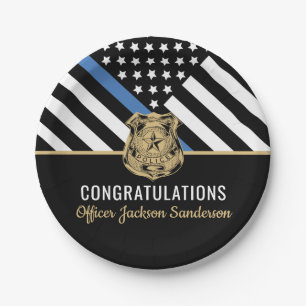 Polizeiliche Altersvorsorge Durchsetzung der Thin  Pappteller