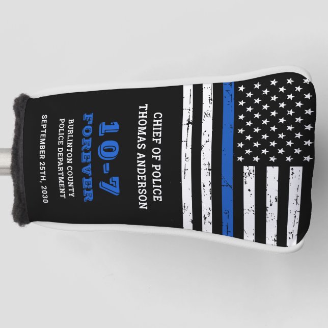 Polizeiliche Altersvorsorge personalisieren 10-7 d Golf Headcover (Vorderseite)