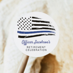 Polizeiliche Aquarellfarben - Bewahrung der Blauen Runder Aufkleber