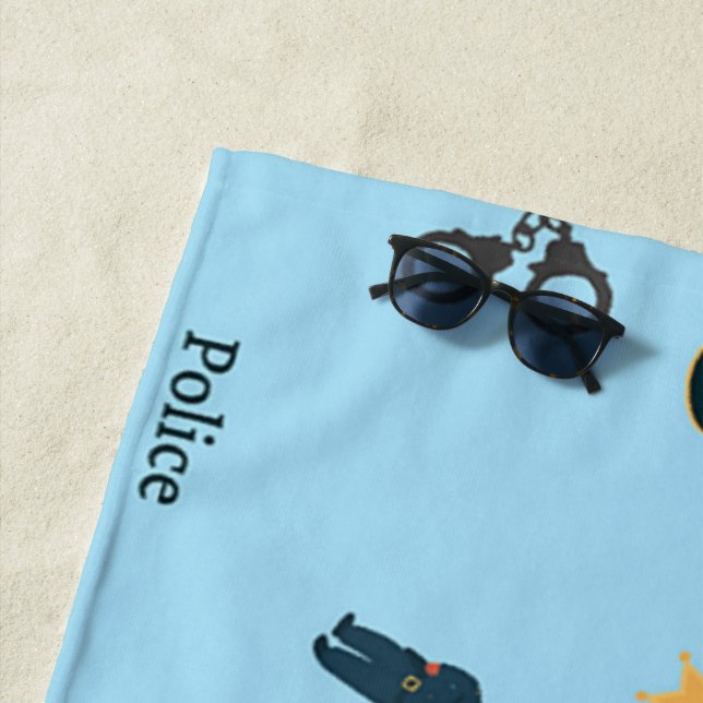 Polizeiliche Arbeitsstruktur in blau Strandtuch (Beispiel)