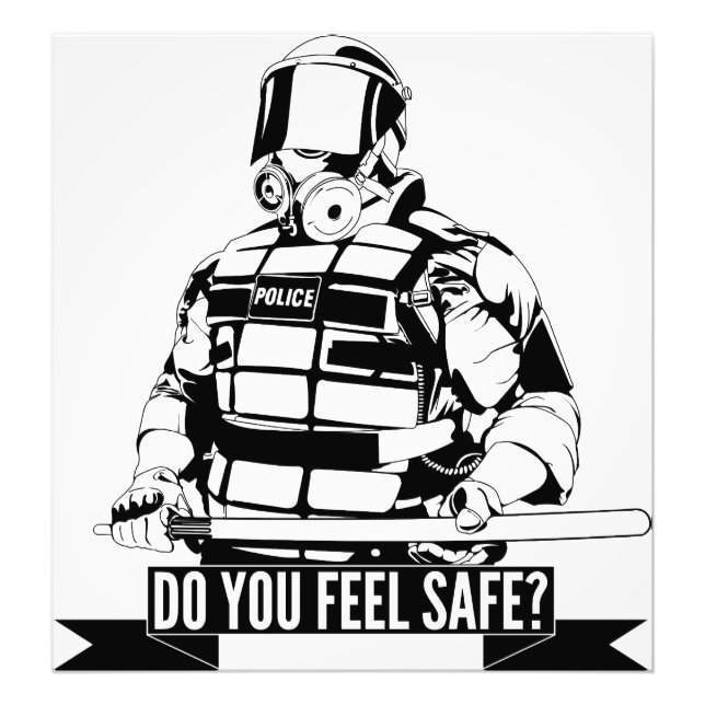 Polizeiliche Brutalität stoppen Art der Bewegung Fotodruck (Vorne)