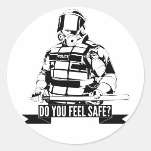Polizeiliche Brutalität stoppen Art der Bewegung Runder Aufkleber