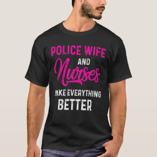 Polizeiliche Ehefrau Krankenversicherung und Mama T-Shirt
