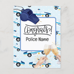 Polizeiliche Glückwünsche Postkarte