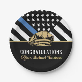 Polizeiliche Graduierungspartei - Rechtsdurchsetzu Pappteller