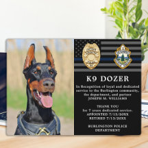 Polizeiliche Hunderuhe Thin Blue Line K9-Foto