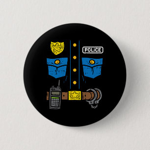 Polizeiliche Kostüme Funny Polizist Strafverfolgun Button