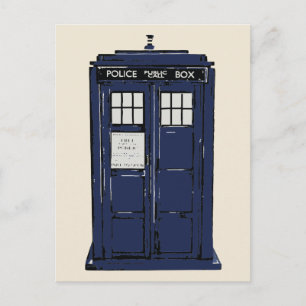 Polizeiliche Telefonzelle Postkarte