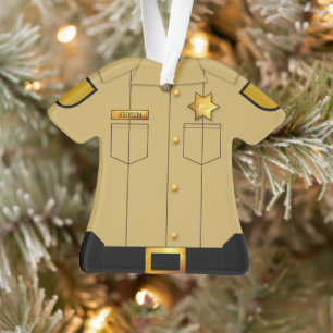 Polizeiliche Uniform Tan Profession Ornament