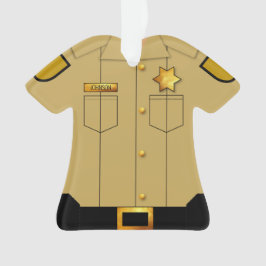 Polizeiliche Uniform Tan Profession Ornament