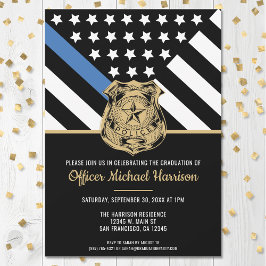 Polizeilicher Abschluss - Blaue Linie - Durchsetzu Einladung