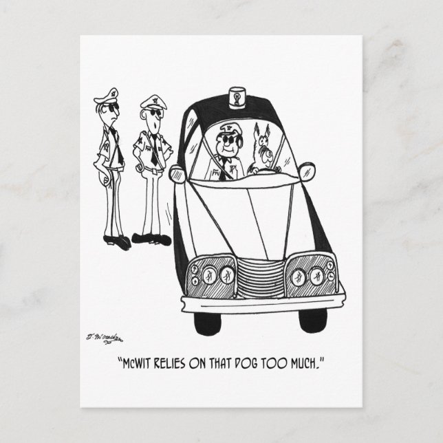 Polizeilicher Cartoon 4821 Postkarte (Vorderseite)