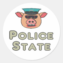 Polizeilicher Staat Runder Aufkleber