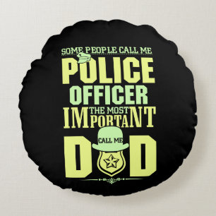 Polizeilicher Vater   Rechtsdurchsetzung   Vaterta Rundes Kissen