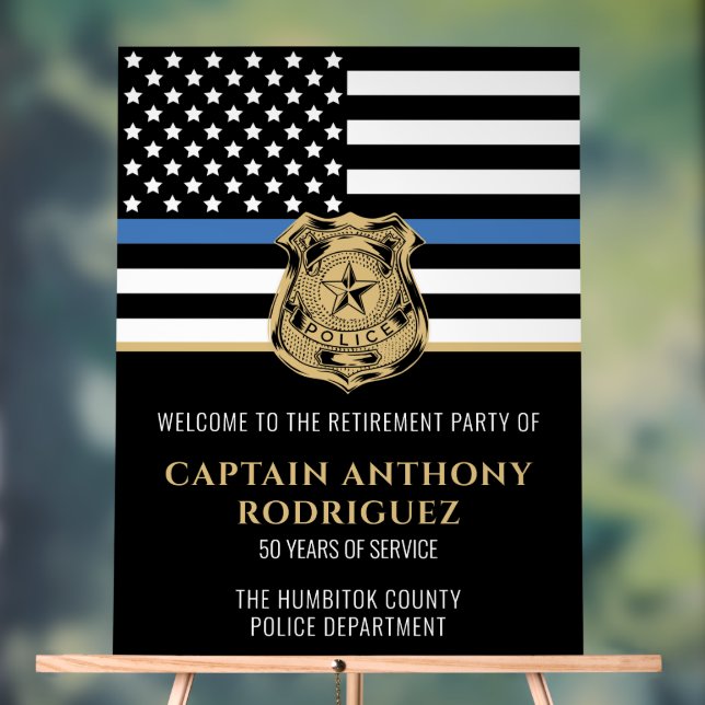 Polizeilicher Vollzugsbeamter für Altersversorgung Acrylschild (Neutral)