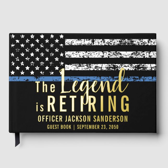 Polizeilicher Vollzugsbeamter Party für Altersvers Gästebuch (Vorderseite)